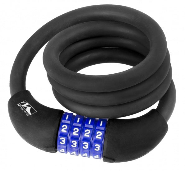 M-Wellen-Spiralschlossnummer Kombination Silicone 1000 x 12 mm Schwarz schwarz