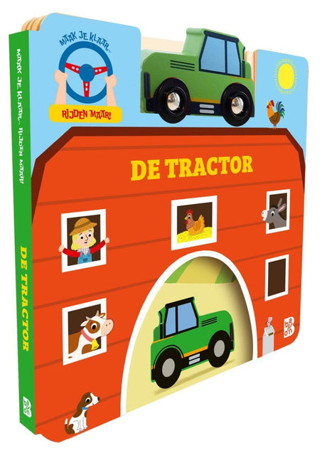 Luftballon, fertig, los geht's: Der Traktor (Brettbuch mit Holztraktor)
