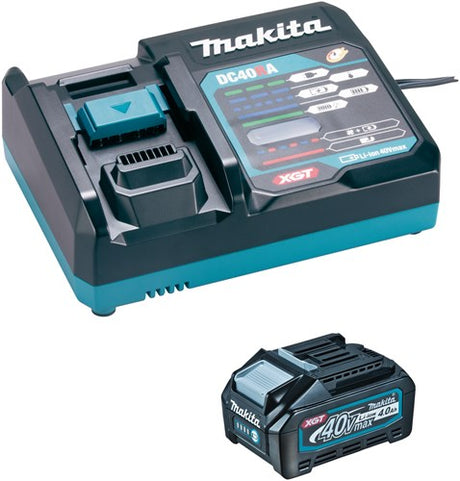 Makita 191j65-4 | XGT-Starterset 40 V max. (1 x 4,0 Ah BL4040-Akku + DC40RA-Schnellladegerät) – 191J65-4
