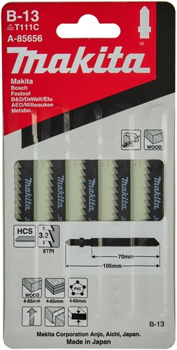 Makita Zubehör Stichsägeblatt B13 - T111c | 5 Stück - a-85656