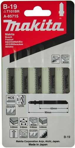 Makita Zubehör Stichsägeblatt B19 - T101BR | 5 Stück - a-85715