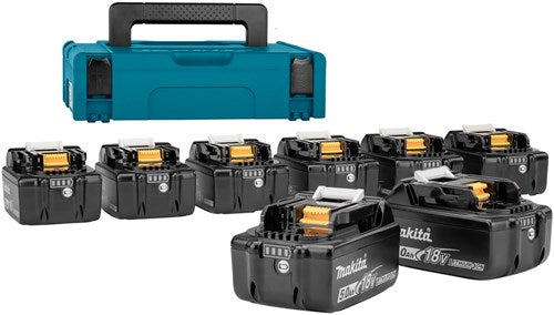 Makita-Zubehör 199697-1 | Batteriesatz | 8 x bl1850b 18 V 5,0 Ah | mbox Nr.1