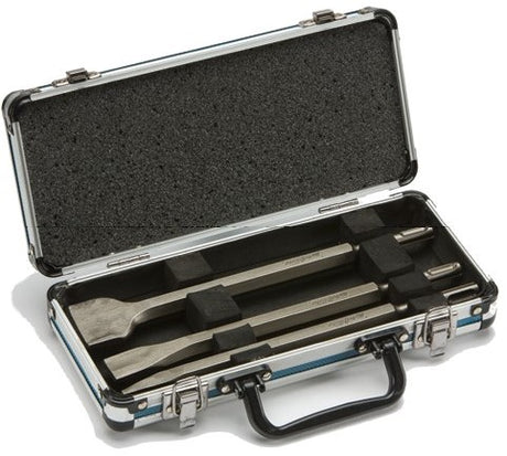 Makita Zubehör 3-teiliges SDS plus Meißelset: Spitz-, Flach- und Spatmeißel im Aluminiumkoffer D-42357 - D-42357