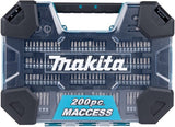 Makita Zubehör Bohrer- und Schrauberbit-Set 200-teilig – e-22610