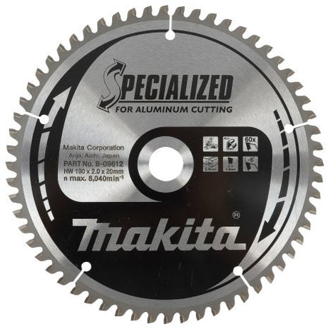Makita Zubehör Kreissägeblatt Aluminium 160x20x2,4 60t 0g - B-09553