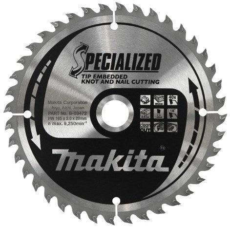 Makita accessoires makita cirkelzaagblad voor hout | specialized: noest spijker | ø 235mm asgat 30mm 48t - b-09519