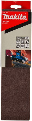 Makita-Zubehör d-67181 | Schleifband | rot k120 | 76x610 | 3 Stück - d-67181