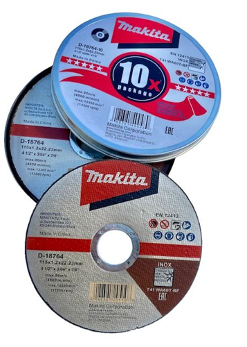 Makita Zubehör Trennscheibe Edelstahl 115mm | 10 Stück - d-18764-10