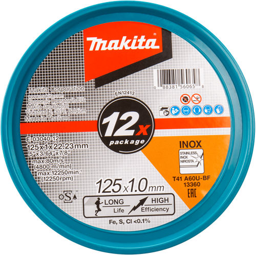 Makita Zubehör Trennscheibe Edelstahl 125 mm - e-03040-12