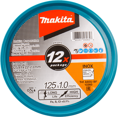 Makita Zubehör Trennscheibe Edelstahl 125 mm - e-03040-12