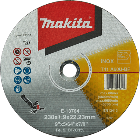Makita Zubehör Trennscheibe Edelstahl 230 mm - E-13764 E-13764