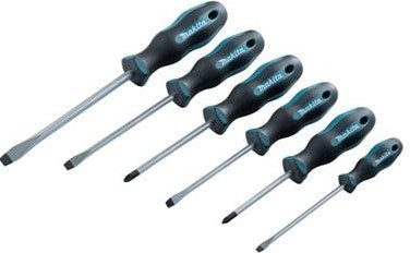 Makita Zubehör Makita E-10512 Schraubendreher-Set 6-teilig SL4 SL5,5 SL6,5 SL8 PZ1 PZ2