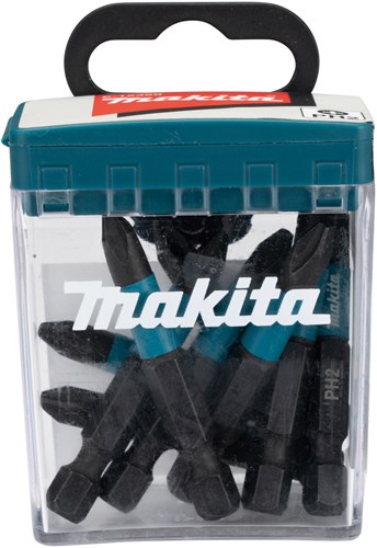 Makita Zubehör E-12407 Schlagschrauber-Bit | ph2x50mm | x Impact schwarz | 10 Stück - e-12407