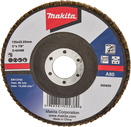 Makita Zubehör Lamellenschleifscheibe 125 mm A80 – D-63498