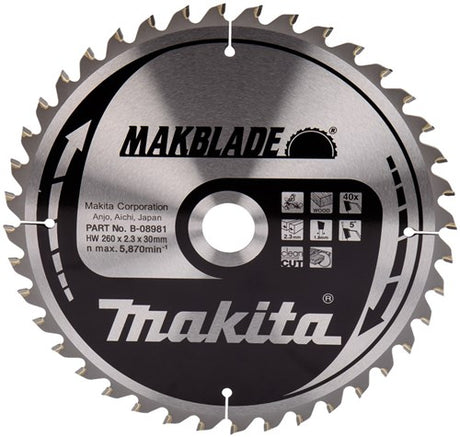 Makita Zubehör Sägeb. 260x30 40t – b-08981 – b-32770
