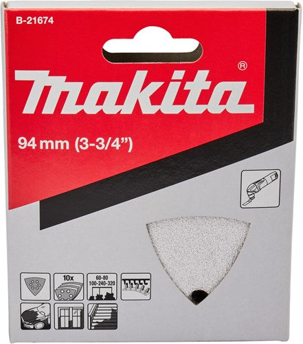 Makita accessoires makita b-21674 schuurvel k60 k80 k100 k240 k320 white velcro