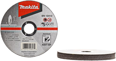 Makita Zubehör Trennscheibe 125 x 1,0 mm Aluminium – 10 Stück – B-45331