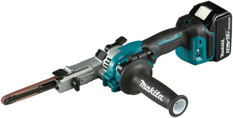 Makita dbs180rtj 18 V Streifenschleifer 9 mm 5,0 Ah Akku (2 Stück), Schnellladegerät, in Mbox