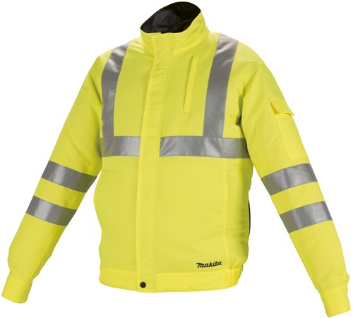 Makita dfj214zxl | belüftete Sicherheitsjacke XL | ohne Akkus, Ladeadapter