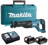 Makita djr186rte 18v Akku-Säbelsäge | 5,0 Ah Akku (2 Stück), Schnellladegerät, Koffer
