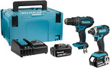 Makita DLX2131TJ 18V Kombinationsset DHP482 Akku-Schlagbohrschrauber + DTD152 Schlagschrauber (2x 5,0 Ah Akku) in MBox