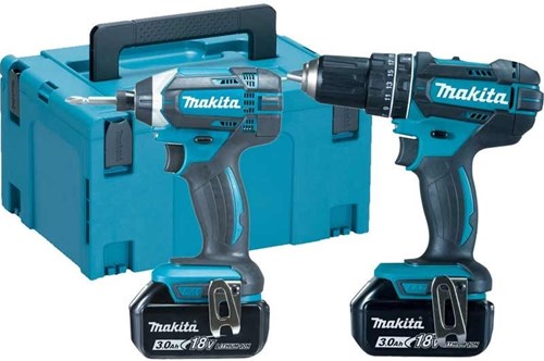 Makita dlx2339j 18 V Akku-Bohrschrauber ddf482 + Schlagschrauber dtd156 Kombinationsset (2x 3,0 Ah Akku) in Mbox – dlx2339j