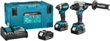 Makita dlx2550tj 18 V Kombinationsset DHP492 (Schlag) Bohrmaschine/Schraubendreher + dtd153 Schlagschrauber (3x 5,0 Ah Akku und Ladegerät) in Mbox – dlx2550tj