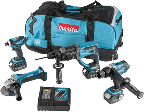 Makita dlx4017 Starterset mit 4 18-V-Li-Ionen-Maschinen | 3 Batterien - dlx4017