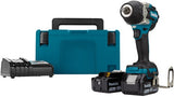 Makita dtw700rtj 18 V Schlagschrauber 1 2 700 nm mit Reibring und Loch für Sicherungsstift | 5,0 Ah Akku (2 Stück), Schnellladegerät, Mbox