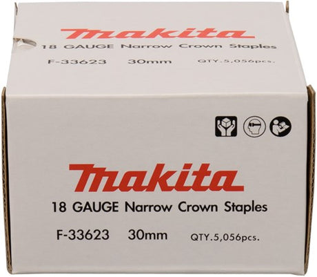 Makita-Zubehör, nicht 30 mm, 6,35 x 1,1 x 1,3 mm – schmale Krone, 18 AWG – F-33623