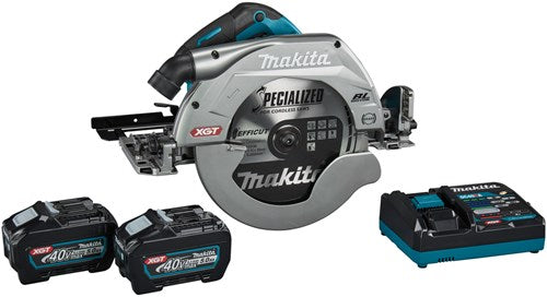 Makita hs011gt201 | 40 V max. | Kreissäge | 270mm | 5,0 Ah (2 Stück), Schnellladegerät im Karton – hs011gt201
