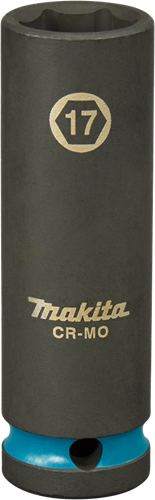 Makita Schlagschrauber-Stecknuss Impact schwarz, 1 2 17 mm lang – E-16477