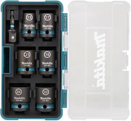 Makita Steckdosen-Set Impact Schwarz, 1 2 7-teilig – E-16592