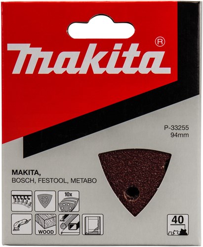 Makita Zubehör Schleifblatt 3-K K40 rot v. - P-33255