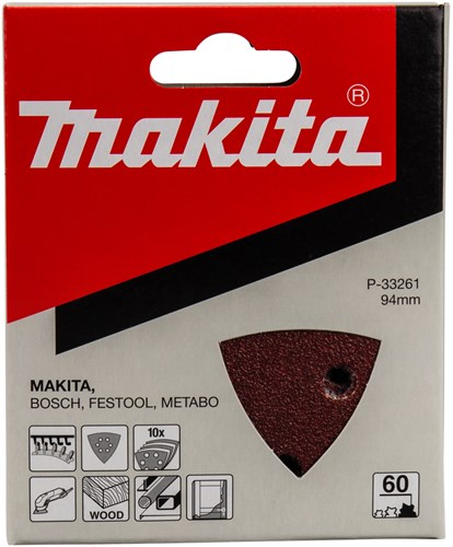 Makita Zubehör Schleifblatt 3-K K60 rot v. - P-33261