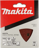 Makita Zubehör Schleifblatt 3-K K80 rot v. - P-33277