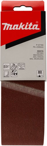 Makita Zubehör Schleifband K80 76x533 rot - P-37194