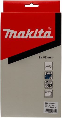 Makita Zubehör Schleifband blau Länge 533 mm Breite 9 mm Körnung 60 – P-39447