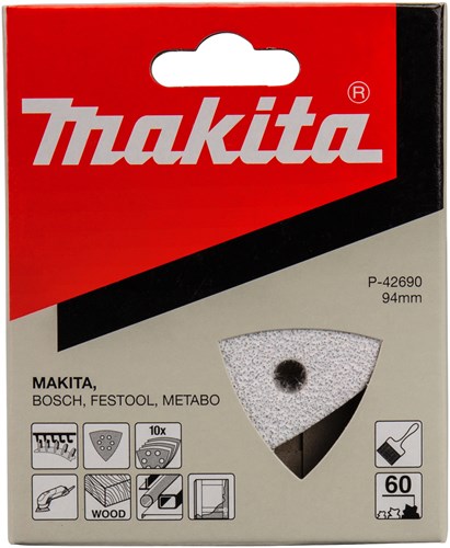 Makita Zubehör Schleifblatt 3-K K60 weiß v. - P-42690
