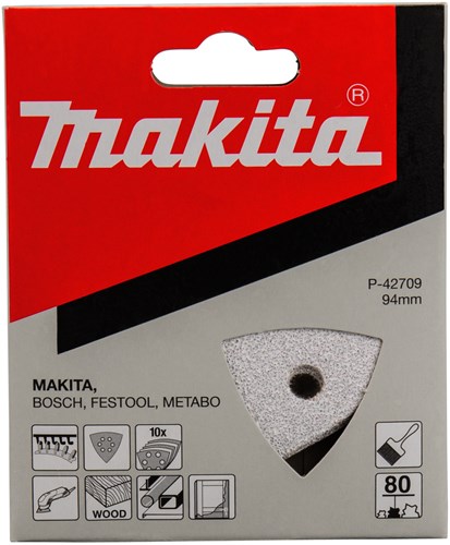 Makita Zubehör Schleifblatt 3-K K80 weiß v. - P-42709