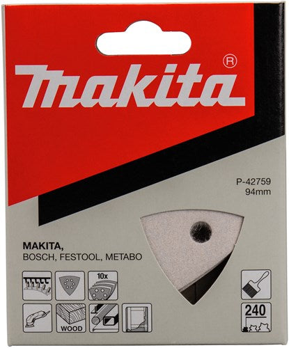 Makita Zubehör Makita P-42759 Schleifblatt 3-k K240 weiß v.