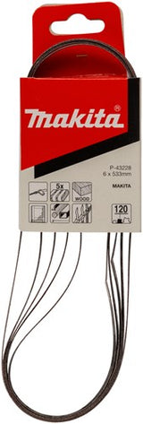 Makita Zubehör Schleifband K120 6x533 rot – P-43228