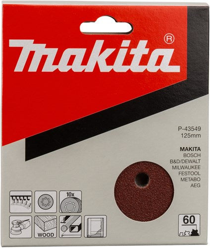 Makita Zubehör Schleifscheibe K60 125 rot v. - P-43549