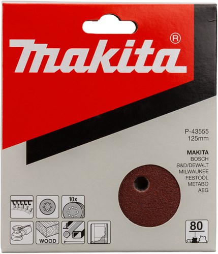 Makita Zubehör Schleifscheibe K80 125 rot v. - P-43555