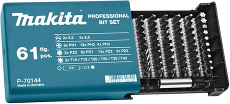Makita Zubehör Schraubendreher-Bit-Set 61-teilig – P-70144 – P-70144