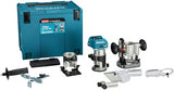 Makita rt001gz15 Ober- und Kantenfräser | 40 V max. | ohne Akkus und Ladegerät | in Mbox mit Führungsschienenadapter - rt001gz15
