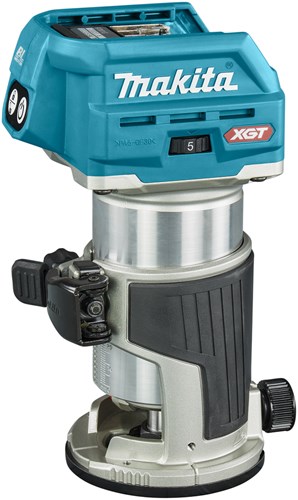 Makita rt001gz15 Ober- und Kantenfräser | 40 V max. | ohne Akkus und Ladegerät | in Mbox mit Führungsschienenadapter - rt001gz15