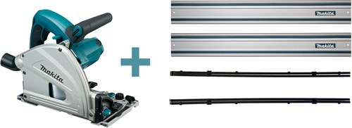 Makita sp6000j1x2 Tauchsäge | 2 Führungsschienen + Verbindungsstücke | 1300 W 165 mm – sp6000j1x2