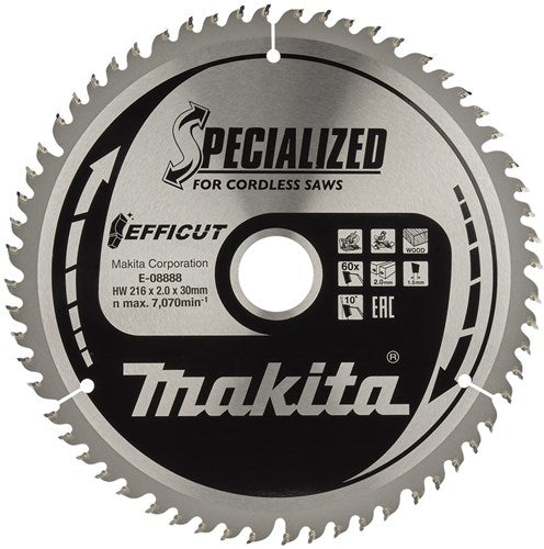 Zubehör für Makita, Schnittholz 216 x 1,5 x 30 T60 – E-08888