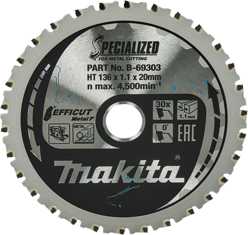 Makita Sägeblatt ffcut 136x20x1,1 30t 0g - b-69303